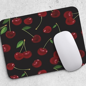 Cherries Mouse pad Cherry Mousepad Office Decor for Women Desk Accessories Summer Mousepad Gift for Boss Colleague A317