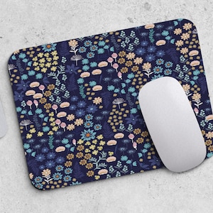 Mousepad Flowers Mouse Pad Floral Office Decor Desk Mat Accessories Flowers Gift Coworker Boss A702