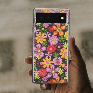Groovy Daisies Case For Pixel 9 Pro Pixel 6A Pixel 5a 5G Retro Case for Google 4 XL Pixel 7A Summer Case Fits Pixel 8 Pro MB211