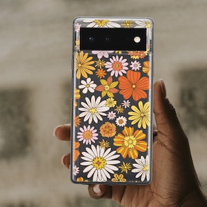 Daisies Case For Google Pixel 8 Pro Pixel 9 XL Pixel 5a 5G Retro Case for Google 4A Pixel 7 Pro 70s Case Fits Pixel 6 MB258
