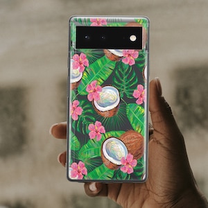 Coconuts Case For Google 9 Pro Pixel 8A Pixel 5a 5G Tropical Case for Google 4A Pixel 7A Summer Case Fits Pixel 6 Pro U392
