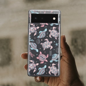 Turtles Case For Google 8 Pro Pixel 9 XL Pixel 5a 5G Tropical Case for Google 4A Pixel 7 Pro Tortoise Summer Case Fits Pixel 6 Pro U326
