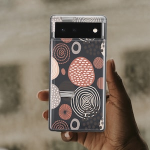 Beige Abstract Case For Google 8 Pro Pixel 5a 5G Clear Aesthetics Case for Google 9 XL Case Fits Pixel 6 Pro Pixel 7A MB346