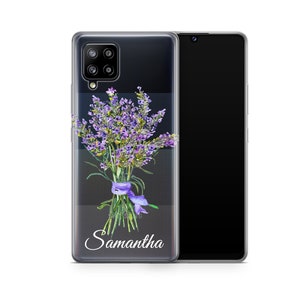 Lavender Flowers Case For Samsung A42 Galaxy A03S Case For Galaxy a32 Samsung A54 For Galaxy A12 S21 Personalized Name For Samsung S23 U438