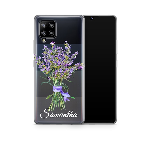 Lavender Flowers Case For Samsung A42 Galaxy A03S Case For Galaxy a32 Samsung A54 For Galaxy A12 S21 Personalized Name For Samsung S23 U438