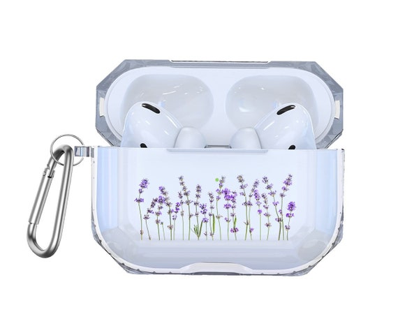 Lavender Flowers Case for Airpods Pro Clear Airpods Case Wild