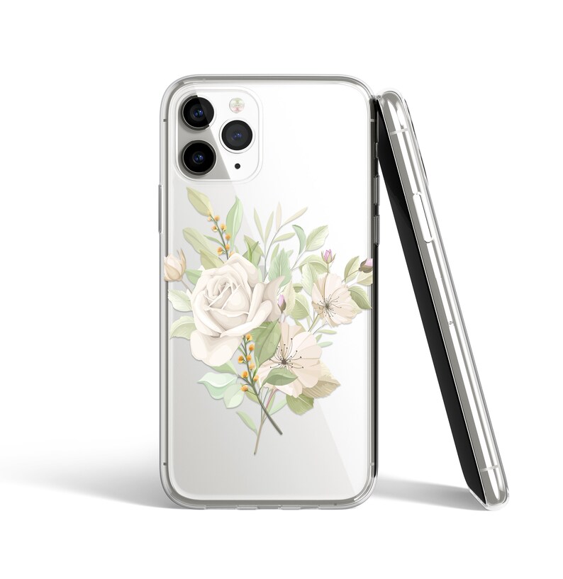 Flowers Personalized iPhone 12 Case Roses Name iPhone 12 Pro Case 12 Mini Case Roses iPhone XS Max Case iPhone 11 Case 11 Pro Case U159