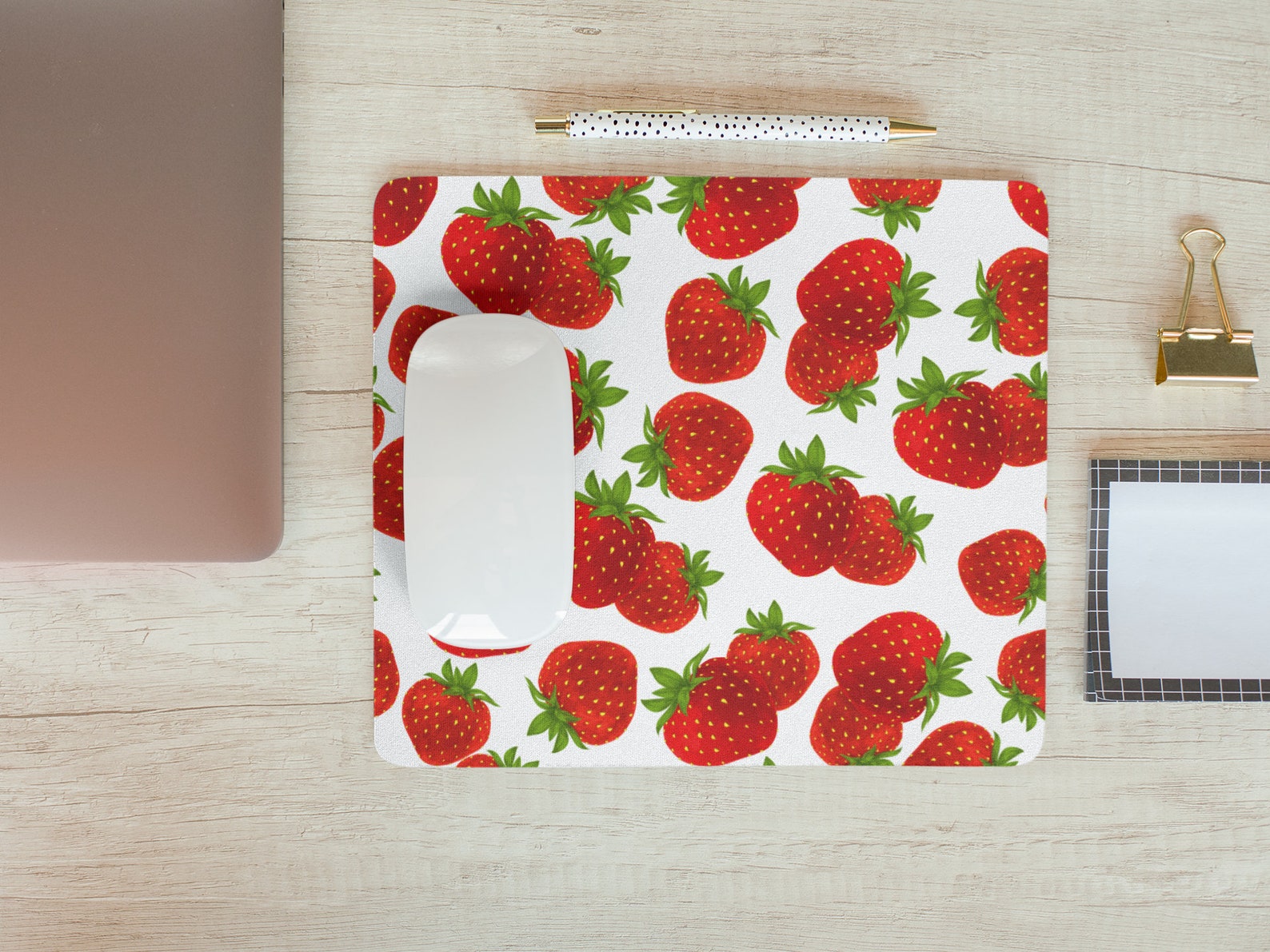 Strawberry Mouse pad Mousepad Office Decor for Women Desk Etsy