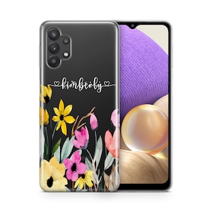 Meadow Case For Samsung A32 5G Samsung S23 Galaxy A52 Case For Galaxy A14 Wild Flowers Galaxy A12 Personalized Name For Samsung a42 U91