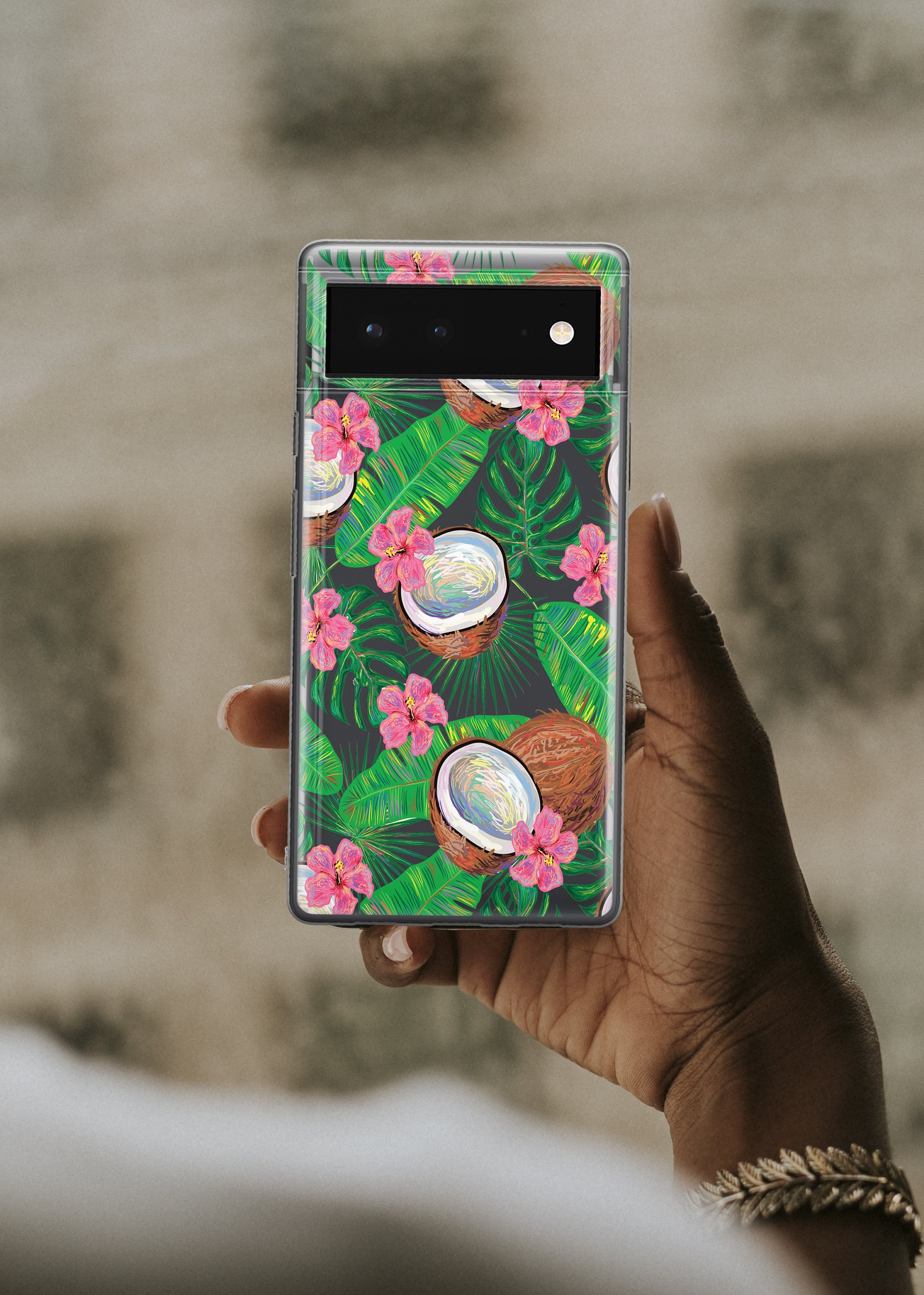 Funda Google Pixel 7A Flores tropicales - Dealy