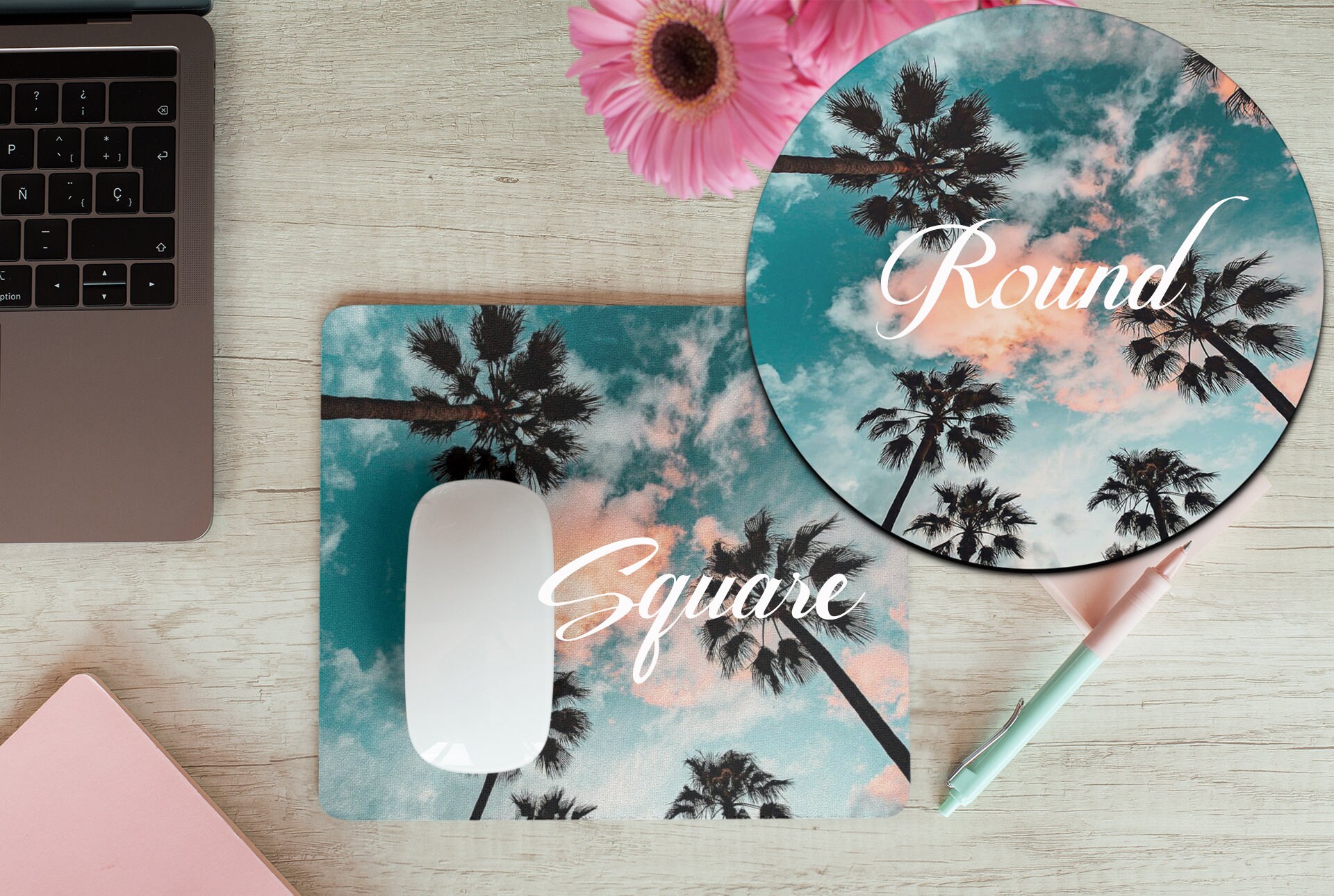 Aesthetic Mouse Pad Pastel Mousepad Modern Abstract Office Etsy