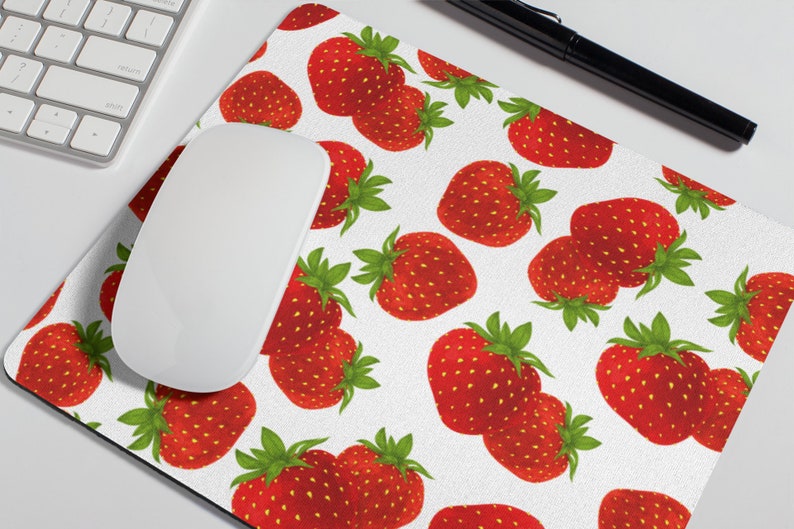 Strawberry Mouse Pad Mousepad Office Decor for Women Desk Etsy