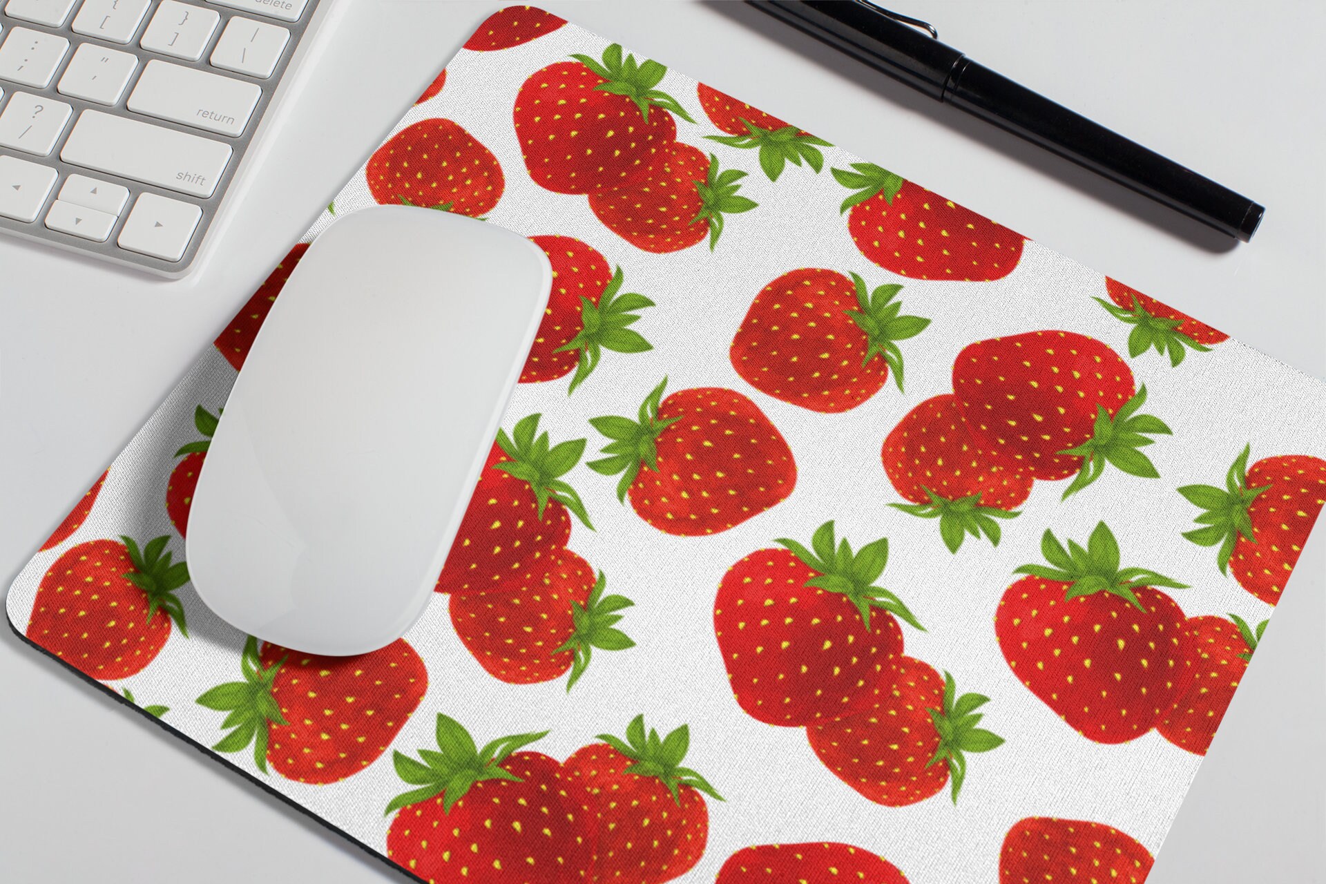 Strawberry Mouse Pad Mousepad Office Decor for Women Desk Etsy UK