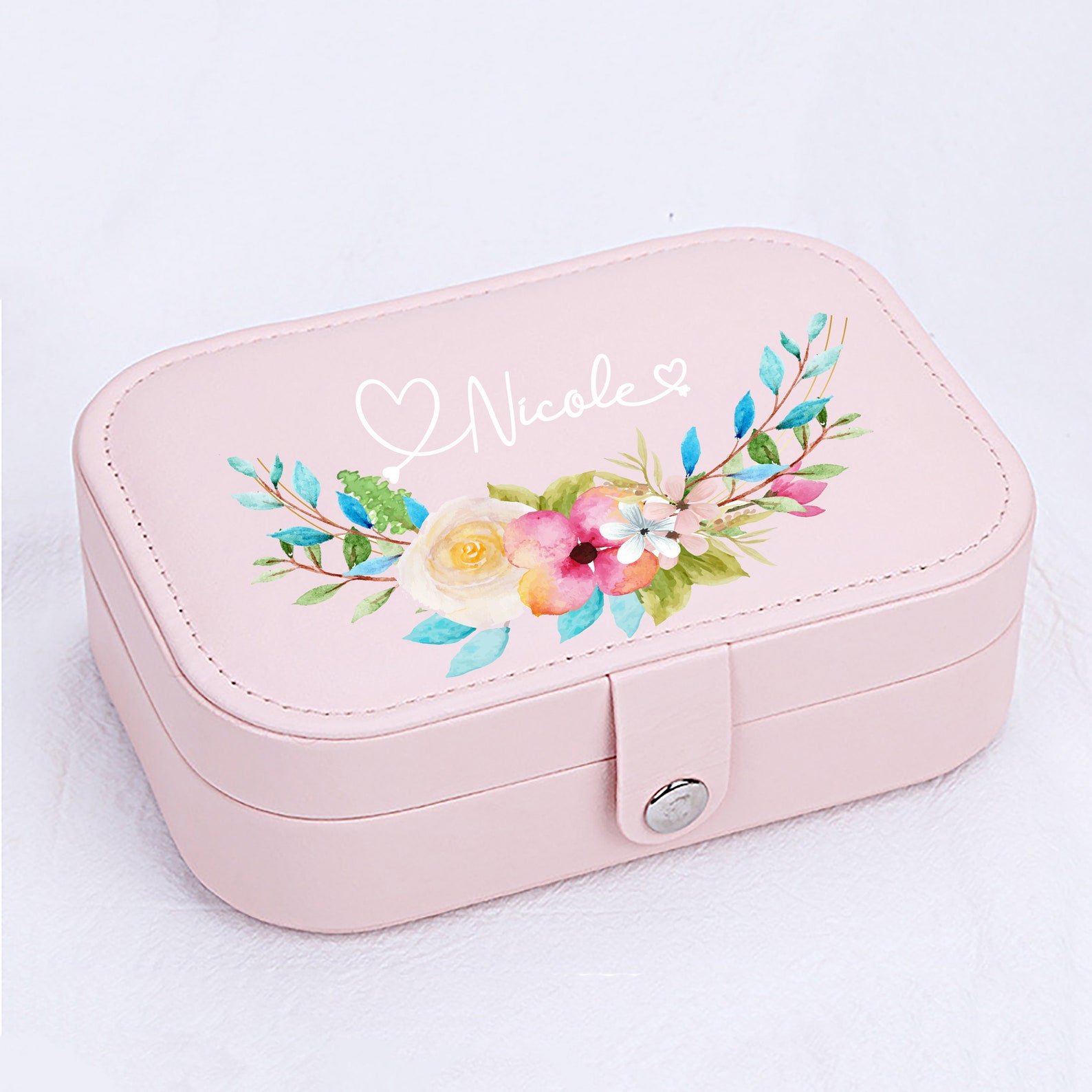 Personalized Jewelry Box Travel Jewelry Organizer Case Etsy