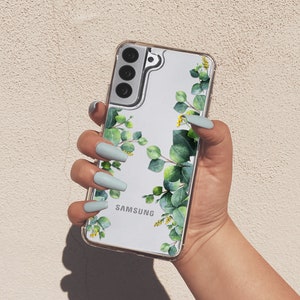 Floral Case For Samsung S24 Ultra For Galaxy S10e Samsung S23 FE Galaxy A15 Case For Galaxy A54 Eucalyptus For Samsung Note 20 U240