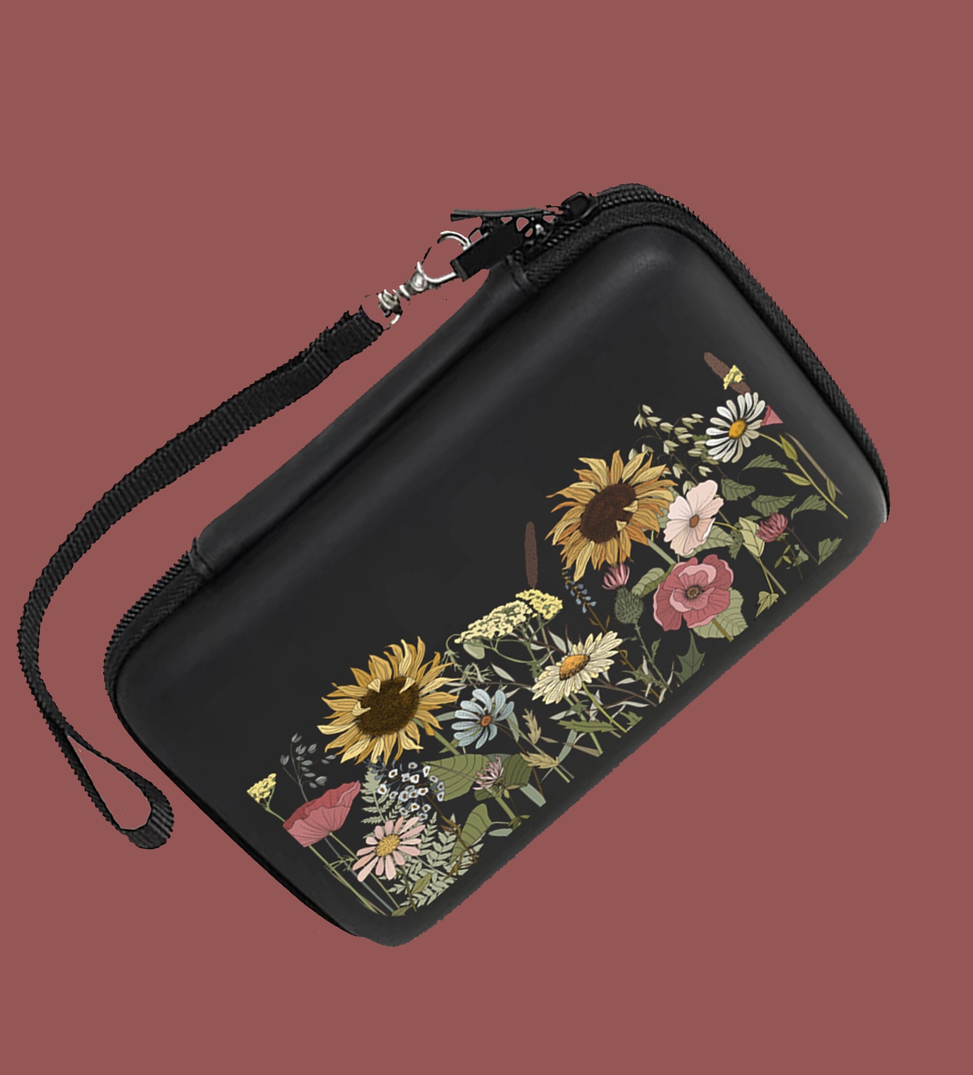 USB Flash Drive Case, Sunflowers Memory Stick Holder Case, Electronic Accessories Organizer, Portable USB Holder with 10 Slots MB329
