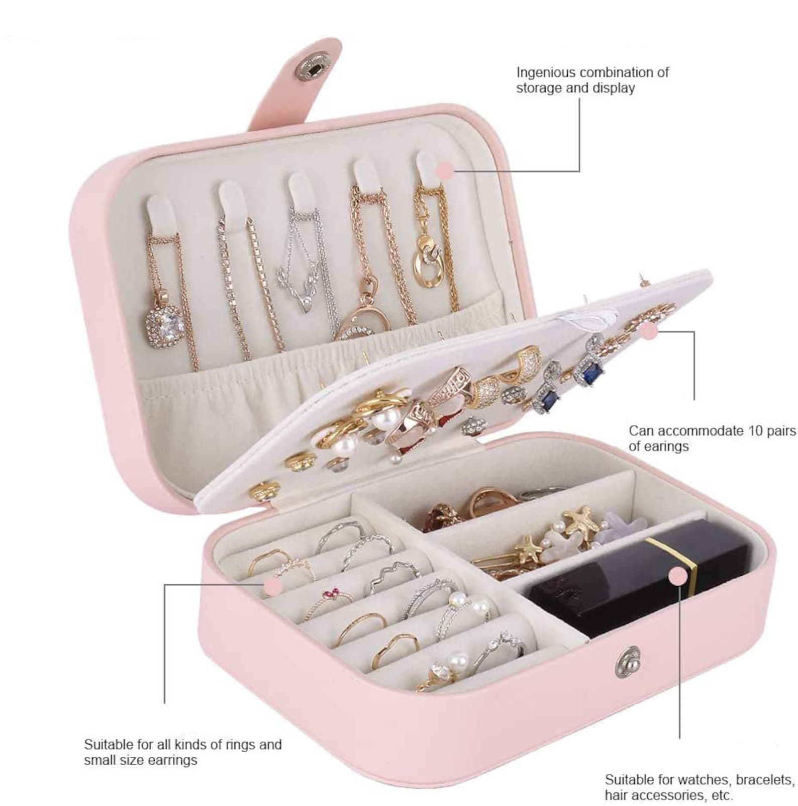 Personalized Jewelry Box Travel Jewelry Organizer Case Etsy