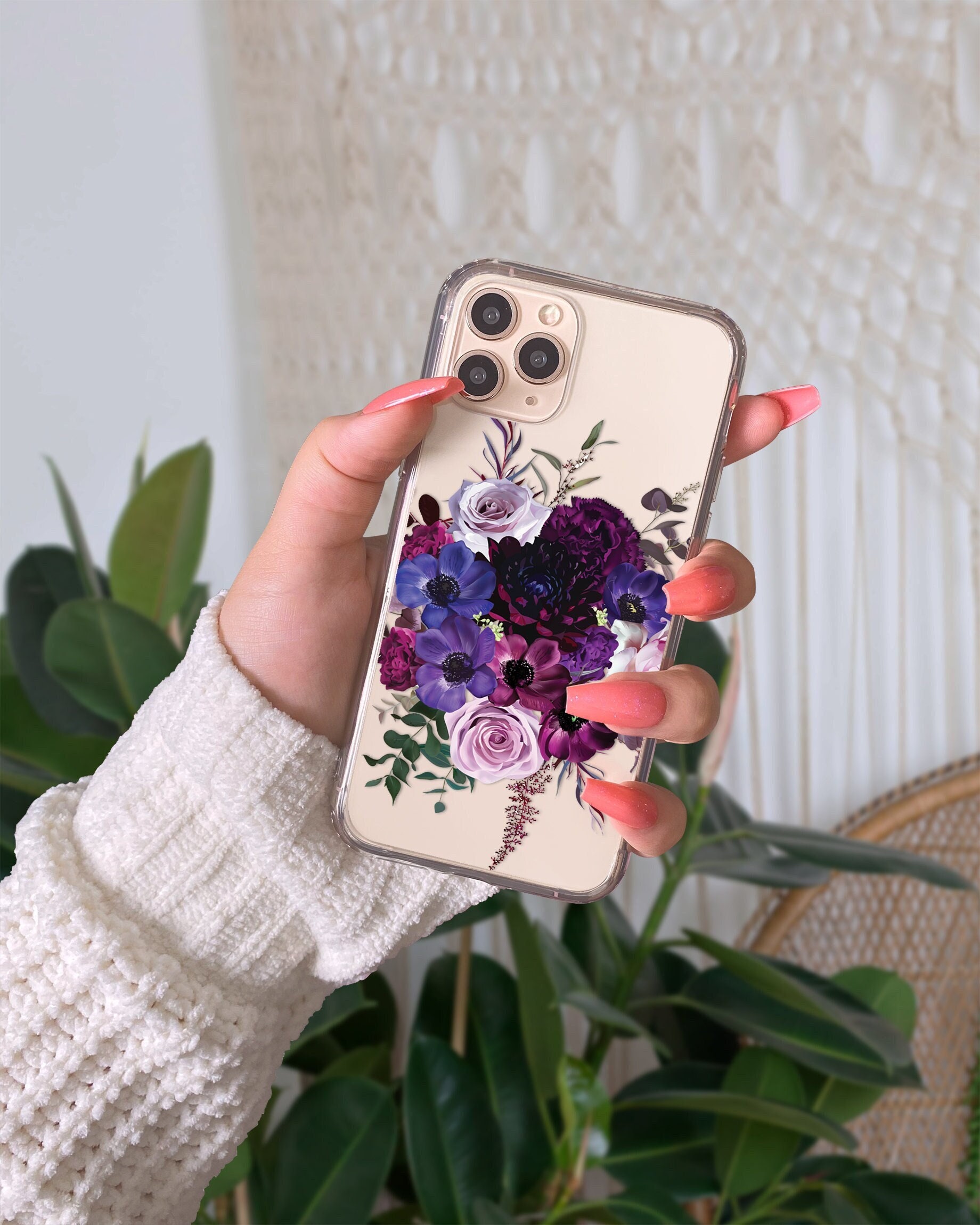 iPhone 16 Pro用フラワーケース iPhone 13ケース iPhone 15 Xs Maxケース アネモネ iPhone 12 Miniケース iPhone 15 Pro Max フローラル iPhone 11 U293