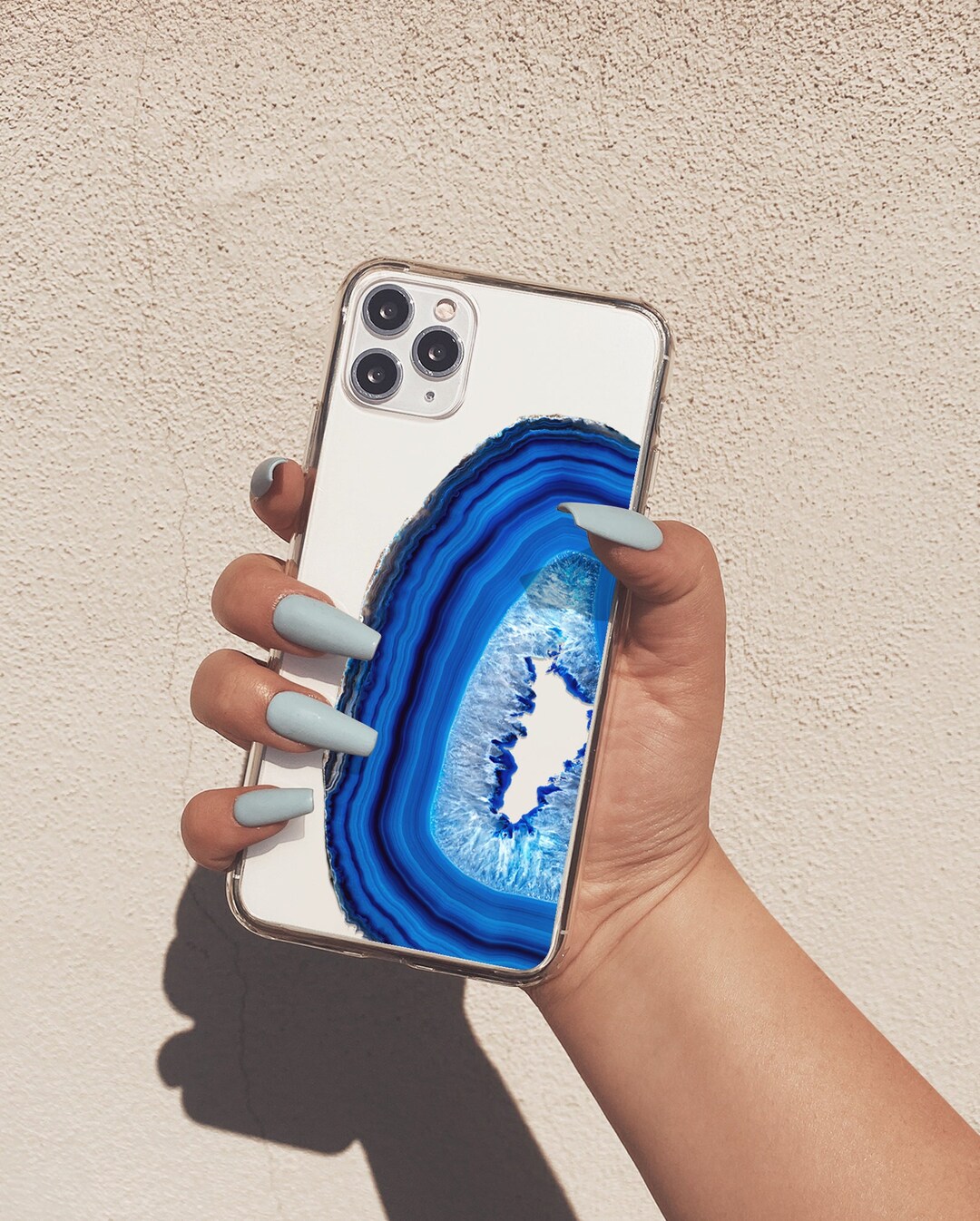 Agate Slice Square Iphone Case Xs Max THE CASERY Light Purple AGATE