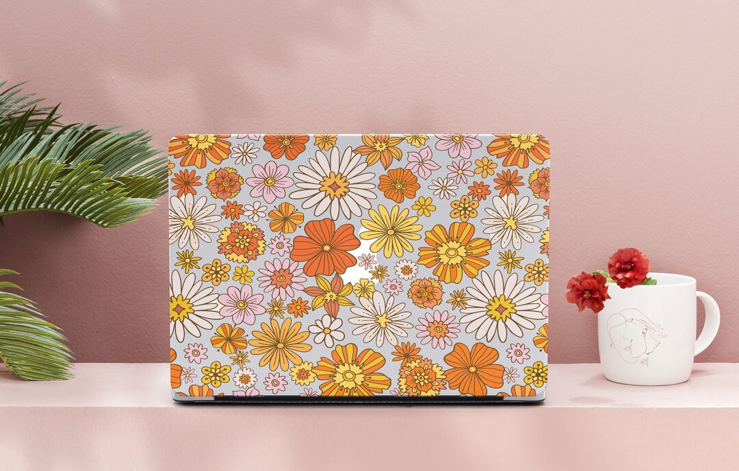 Flowers Case for MacBook Air M3 2024 Aesthetic Abstract MacBook M3 ...