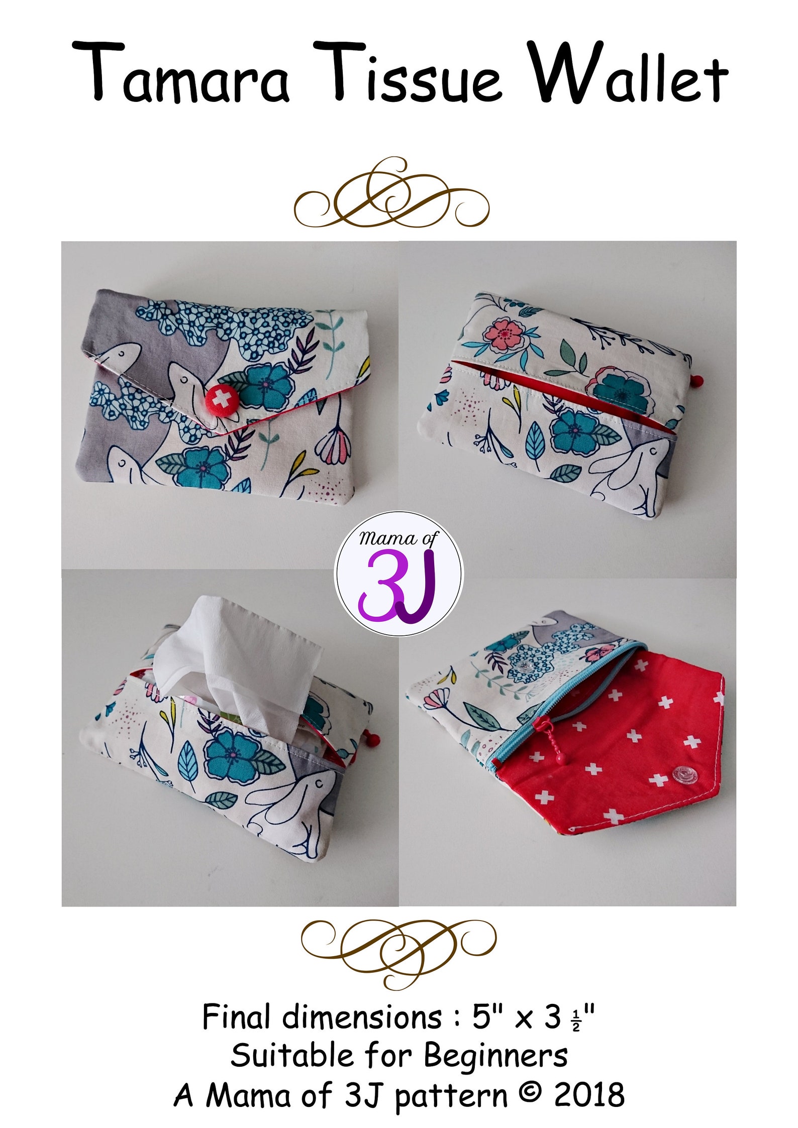 Tissue Wallet Ruler Tamara Tissue Wallet PDF Pattern - Etsy