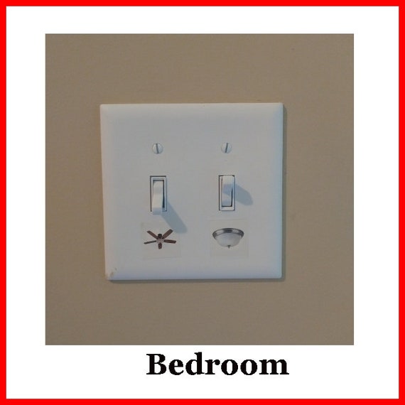 Bedroom Decor Light Switch Labels 200 Wall Stickers For 20 Areas Of Home Correct Switch