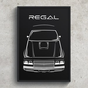 Buick Regal 1981 1987 Poster Regal Print Garage Decor Wall Art Gifts Man Cave Decor Gift For Him Print Posters Arts
