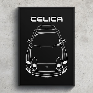 Toyota Celica GT 6th gen T200 1994 1999 Poster JDM Print Man Cave Decor Garage Wall Art Car Gifts For Him Cars Poster