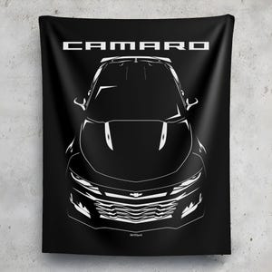 Chevrolet Camaro ZL1 6th gen 2016 2020 Wall Tapestry Garage Decor Man Cave Wall Art Garage Tapestries Gifts for Car Lovers