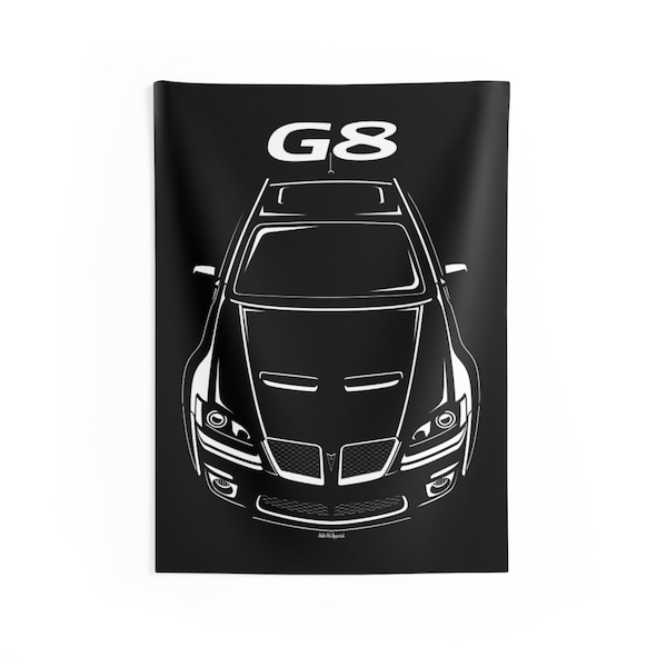 Pontiac G8 2008-2009 - Wall Tapestry - Pontiac G8 Wall Art - Man Cave Wall Art Garage Tapestries Gifts for Car Lovers