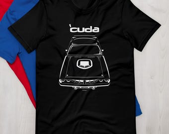 Plymouth Barracuda Hemi Cuda 1971 T shirt 71 Cuda Shirt Car Enthusiast Gifts Cars Gift Racing Shirts Car Tees