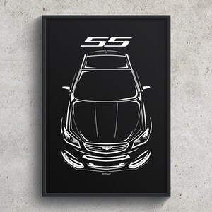 Chevrolet SS 2014 2017 Poster Chevrolet SS Print Garage Decor Wall Art Gifts Car Guy Gift Gifts for Him Man Cave Decor Cars Art