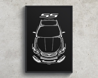 Chevrolet SS 2014 2017 Poster Chevrolet SS Print Garage Decor Wall Art Gifts Car Guy Gift Gifts for Him Man Cave Decor Cars Art
