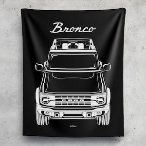 Ford Bronco Heritage Edition Tapestry Cars Art Print Garage Decor Car Enthusiasts Gift Wall Hangings Man Cave Art