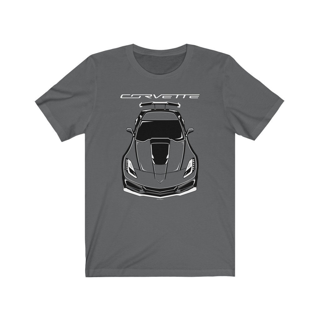 Chevy Corvette C7 ZR1 Graphic T-Shirt - Unisex Short Sleeve Tee For Car Lovers, Black, Large - View #11