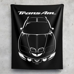 Pontiac Firebird Trans Am 4th gen 1998 2002 Wall Tapestry Garage Decor Man Cave Wall Art Garage Tapestries Gifts for Car Lovers