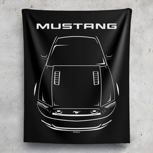 Ford Mustang S197 2013 2014 Wall Tapestry Ford Mustang Wall Art Man Cave Wall Art Garage Tapestries Gifts for Car Lovers