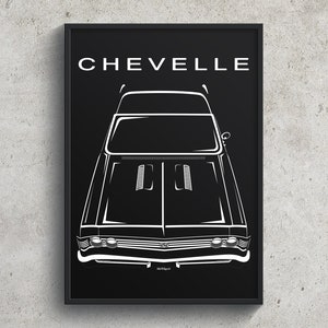 Chevrolet Chevelle SS 1967 Poster Chevelle Print Garage Decor Wall Art Gifts Car Guy Gift Gifts for Him Man Cave Decor Cars Art