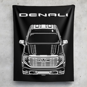 GMC Sierra Denali 2022 2024 Tapestry Cars Art Print Garage Decor Car Enthusiasts Gift Wall Hangings Man Cave Art