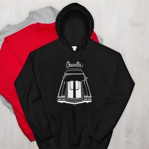 Chevrolet Chevelle SS 1970 White Stripes Multi color Hoodie Hooded Sweatshirt Car Hoodies Gifts for Car Enthusiasts Cars Gift