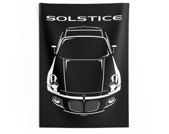 Pontiac Solstice GXP Coupe - Wall Tapestry - Pontiac Solstice Garage Wall Art - Man Cave Wall Art Garage Tapestries Gifts for Car Lovers