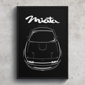 Mazda MX 5 Miata NA 1st gen 1990 1997 Poster JDM Print Man Cave Decor Garage Wall Art Car Gifts For Him Cars Poster