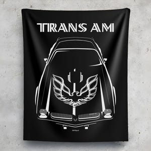 Pontiac Firebird Trans Am 1974 Wall Tapestry Trans Am Wall Art Man Cave Wall Art Garage Tapestries Gifts for Car Lovers