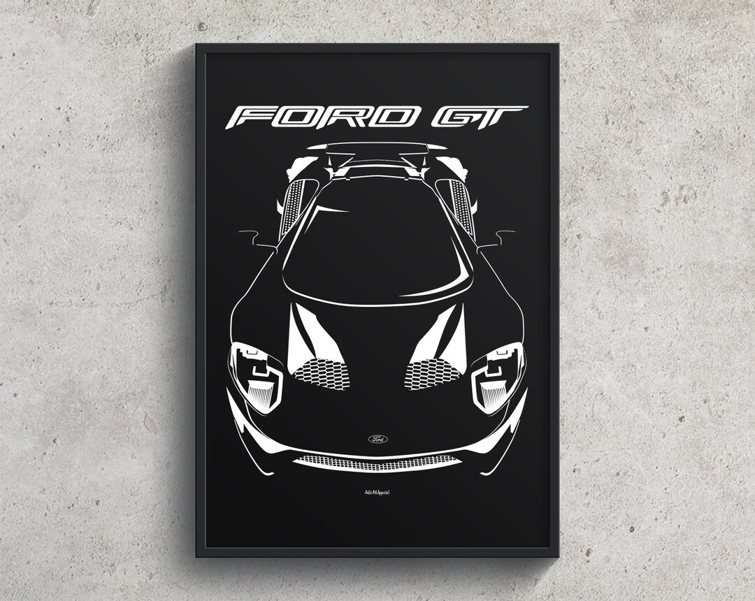 Ford GT 2017 2020 Poster New Ford GT Garage Decor Wall Art Gifts Super ...