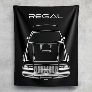 Buick Regal 1981 1987 Wall Tapestry Muscle Cars Art Buick artwork Man Cave Wall Art Garage Tapestries Gifts for Car Lovers