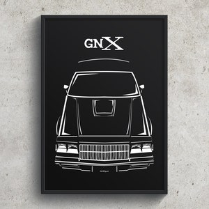 Buick Regal GNX 1987 Poster Regal GNX Print Garage Decor Wall Art Gifts Man Cave Decor Gift For Him Print Posters Arts