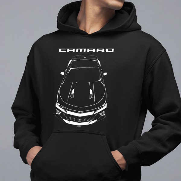 Chevrolet Camaro SS 6ème génération 2016-2018 - Sweat à capuche multicolore - Sweat à capuche - Hoodies voiture - Cadeaux pour les amateurs de voitures - Cadeaux voitures