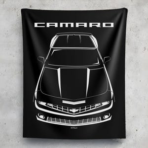 Chevrolet Camaro 5th gen 2010 2013 Wall Tapestry Camaro Garage Decor Gifts Man Cave Wall Art Garage Tapestries Gifts for Car Lovers