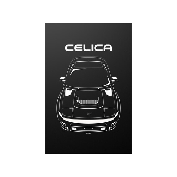 Celica GT Four RC ST185 Poster: Minimal JDM Silhouette, Retro Car