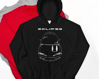 Mitsubishi Eclipse 2nd gen 1995-1999 - Multi-color Hoodie - Mitsubishi Pullover Sweatshirt - JDM Hoodie - Gifts for car guys